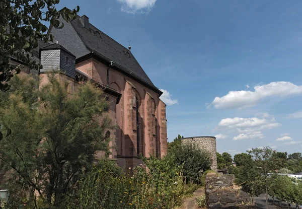 Jardín Público Justinuskirche Margarethenkirche Hoechst Frankfurt Main Alemania — Foto de Stock