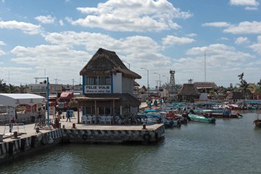 Chiquila, Meksika-Mart 25, 2018: liman chiquila, quintana roo, Meksika.