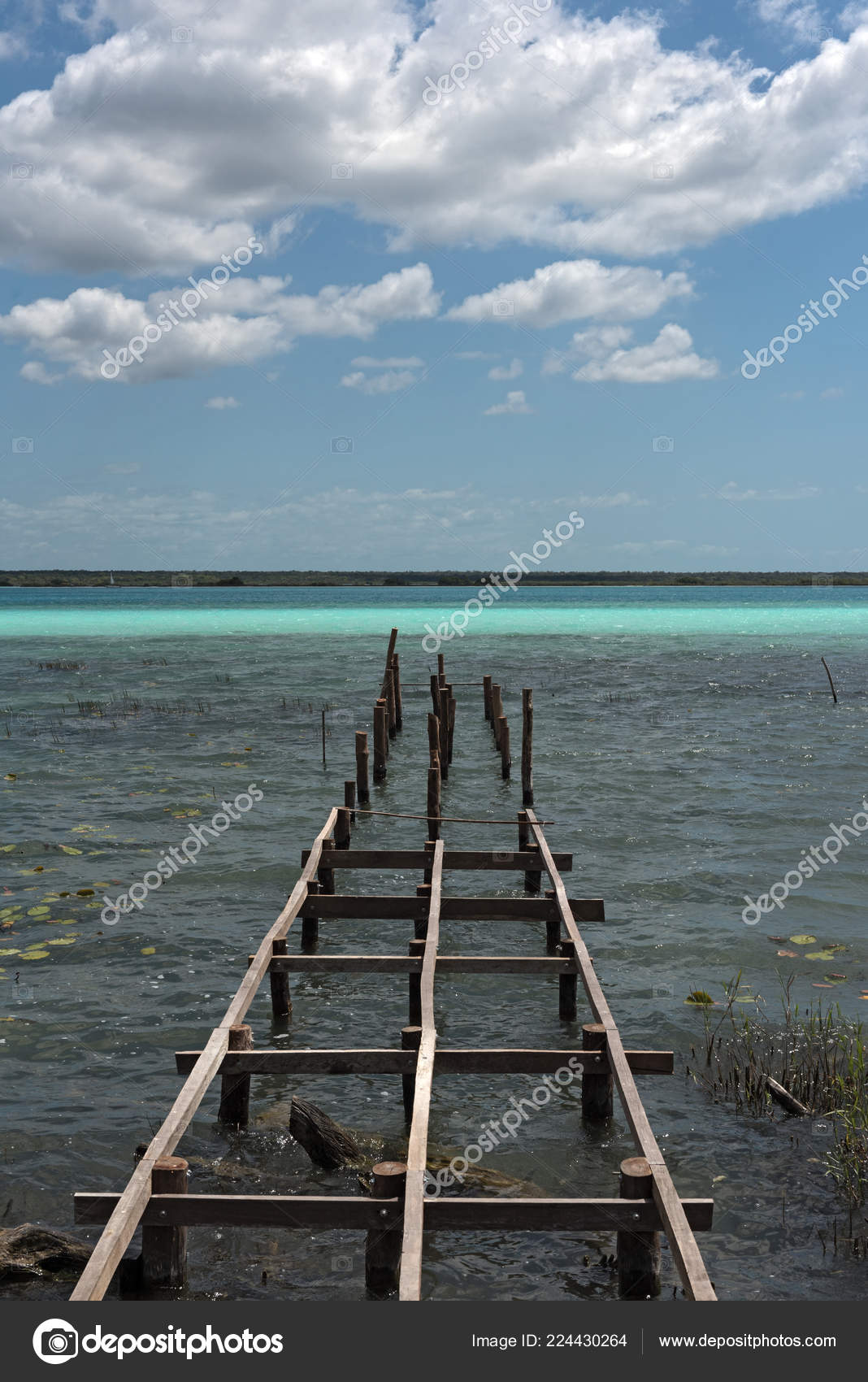 Old Broken Pier Lagoon Bacalar Quintana Roo Mexico Stock Photo C Lesniewski Old Broken Pier Lagoon Bacalar Quintana Roo Mexico Stock Photo C Lesniewski