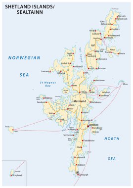 shetland adaları yol haritası, İskoçya, Birleşik Krallık