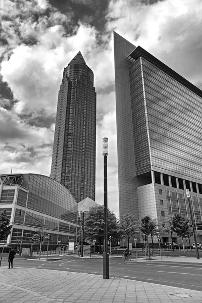 Frankfurt Alemanha Abril 2017 Torre Feira Preto Branco Frankfurt Main — Fotografia de Stock