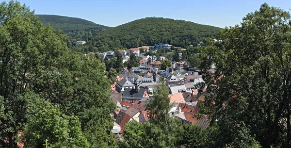 Panoramatický Pohled Zříceniny Hradu Königstein Starém Městě Koenigstein Taunus Hesensko — Stock fotografie