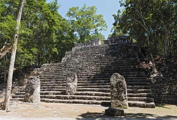 Ruínas Antiga Cidade Maia Calakmul Campeche México — Fotografia de Stock