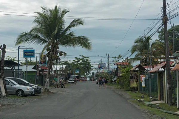 Puerto Viejo Talamanca Costa Rica Abril 2017 Vista Una Calle — Foto de Stock