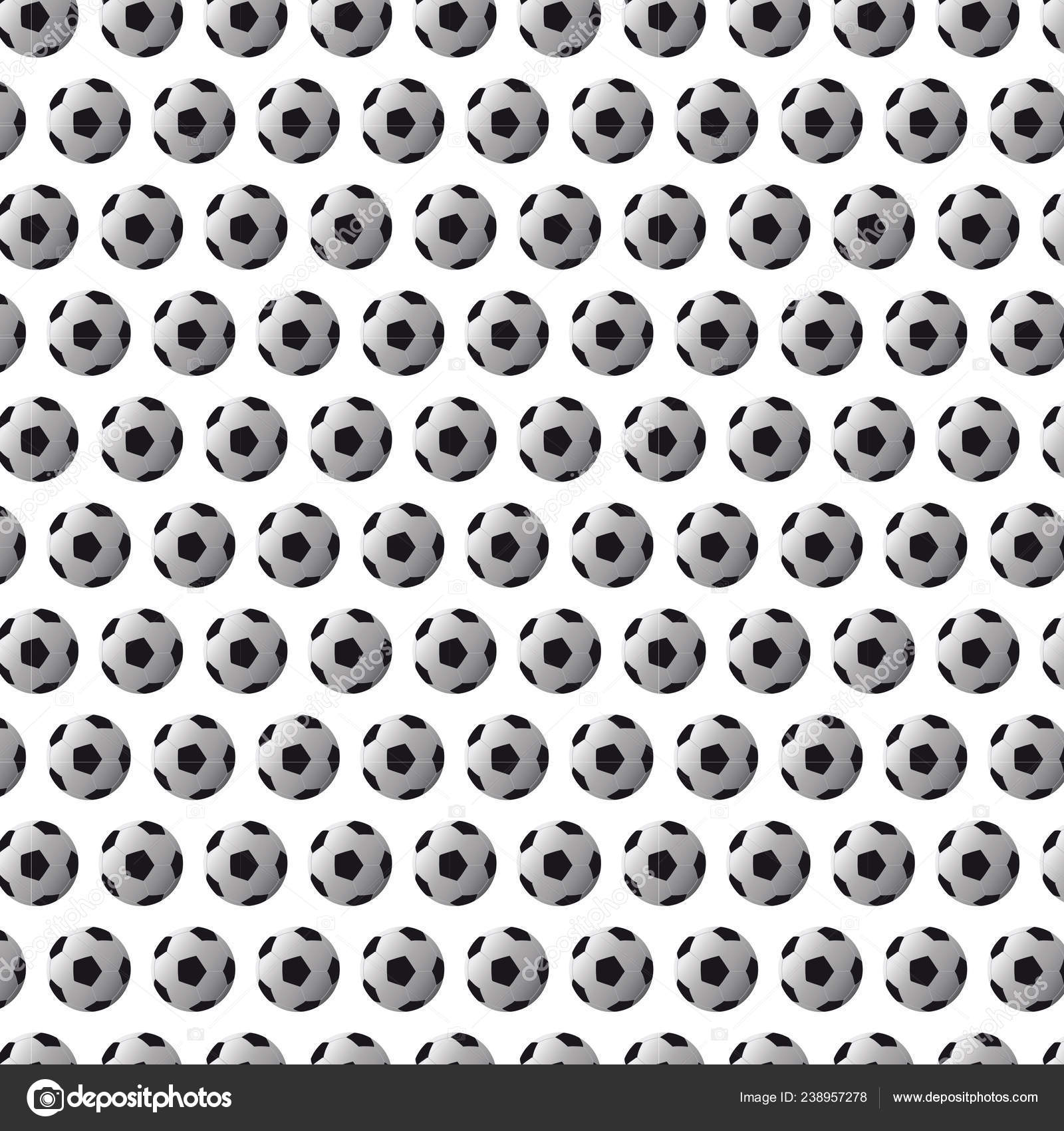 Nahtloses Muster Mit Fußballbällen Schwarz Auf Weißem Hintergrund  Stock-Vektorbild von ©Lesniewski 238957278, image size:1600x1700