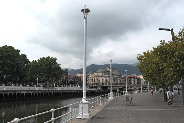 Bilbao Espagne Juillet 2018 Vue Sur Estuaire Bilbao Pont Arénal — Photo