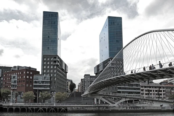 Bilbao España Julio 2018 Vista Sobre Dos Torres Torres Urbitrate — Foto de Stock