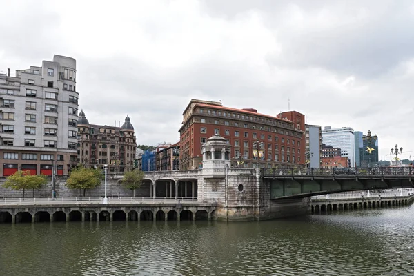 Bilbao España Julio 2018 Puente Carretera Sobre Río Nervión Bilbao — Foto de Stock