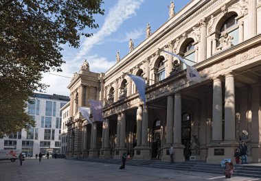 Frankfurt Am Main, Almanya-Eylül 28, 2017: Borsa Binası de Frankfurt am Main, Hesse, Almanya