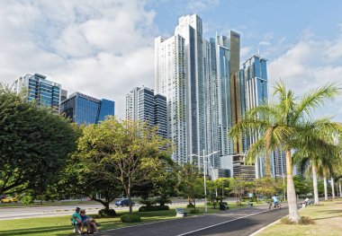 Waterfront manzarası, panama city önünde