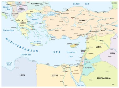 doğu Akdeniz ülke haritası