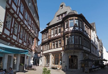 limburg an der lahn almanya eski şehir yarı ahşap cepheler