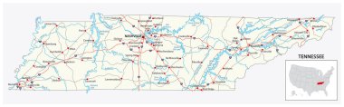ABD 'nin Tennessee eyaletinin yol haritası