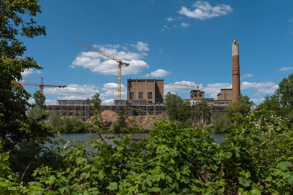 Hattersheim Main Deutschland Mai 2020 Sanierung Einer Alten Fabrik Neue — Stockfoto