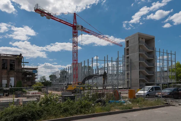 Hattersheim Main Germany May 2020 Construction Site Multi Storey Car — 图库照片