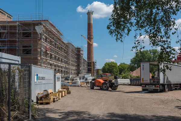 Hatterseim Main Γερμανια Μαΐου 2020 Ανακαίνιση Παλιού Εργοστασίου Νέες Σύγχρονες — Φωτογραφία Αρχείου