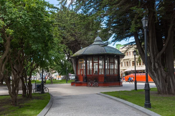 Punta Arenas Barn Ruari 2020 Turistinformationspaviljong Plaza Armas Punta Arenas — Stockfoto