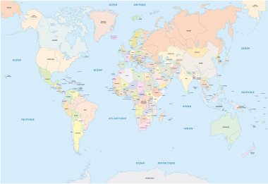 Fransızca dünya haritası
