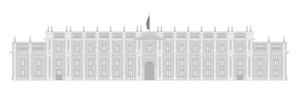 Santiago Daki Şili Başkanlık Sarayının Vektör Grafiği — Stok Vektör