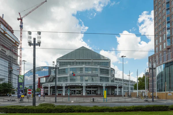 Frankfurt Main Alemania Julio 2020 Edificio Entrada Feria Frankfurt Alemania — Foto de Stock