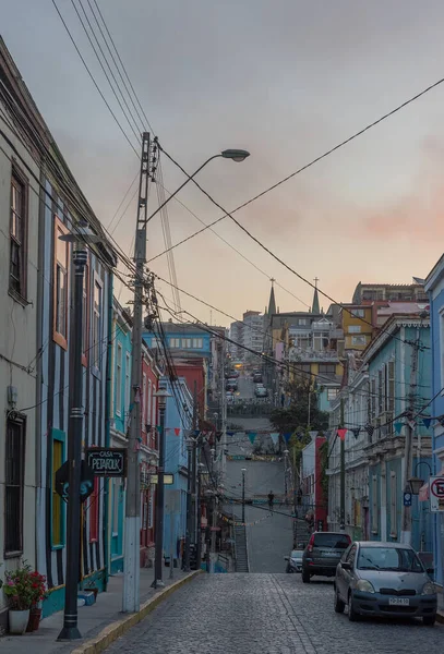 Valparaiso Chile Febrero 2020 Una Vista Una Calle Casco Antiguo — Foto de Stock