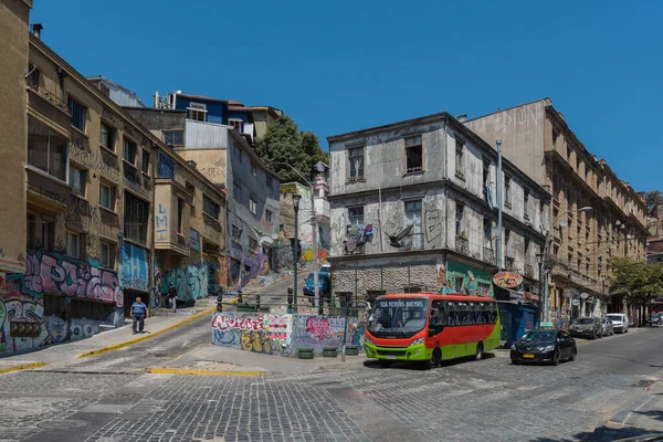 Valparaiso Children February 2020 View Street Old Town Valparaiso Chile — 图库照片