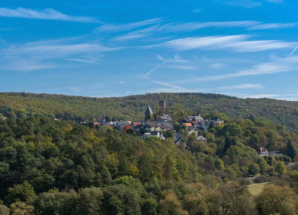 Vista Las Ruinas Del Castillo Altweilnau Altweilnau Hesse Alemania — Foto de Stock