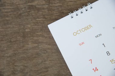 Ahşap doku Takvim sayfasında Kapat.