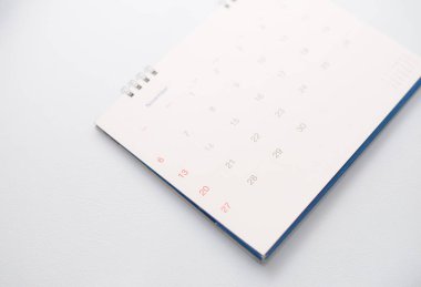 Kasım takvim planlama kavramı beyaz sesi içinde.