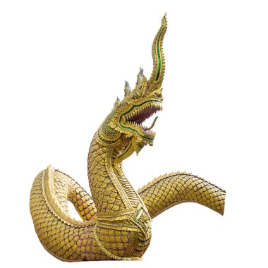 Yılan heykel beyaz arka plan üzerinde kapatın.