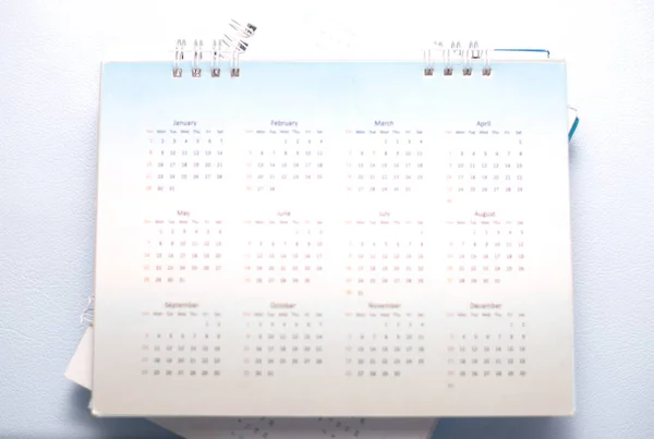 Blurred Blue Calendar White Tone Planning Concept — Stock Photo, Image