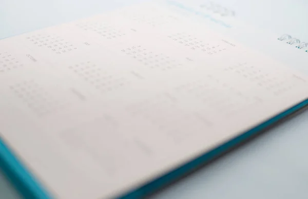 Weißer Kalender Auf Weißem Tone Planungskonzept — Stockfoto