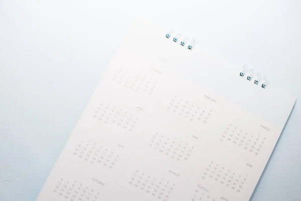 Calendario Bianco Sul Concetto Pianificazione Tone Bianco — Foto Stock