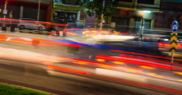 Verschwommene Abstrakte Nachtlicht Hintergrund — Stockfoto