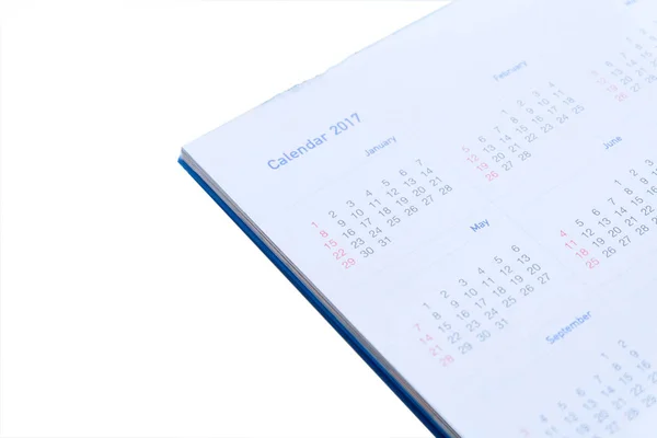 Календар 2017 на білому тлі . — стокове фото