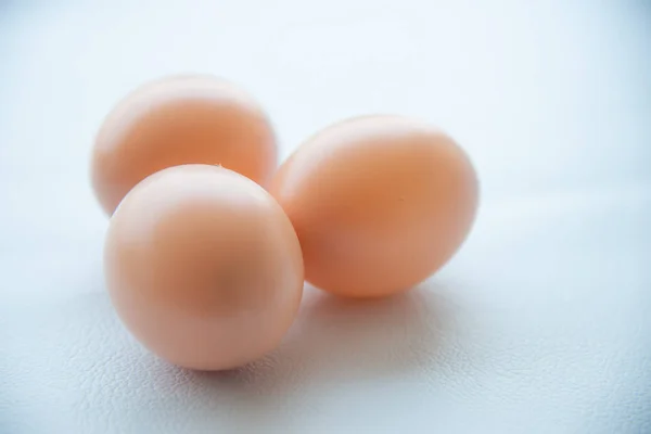 Gruppo di uova su tono bianco . — Foto Stock