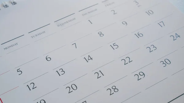 calendar page  in pastel tone.