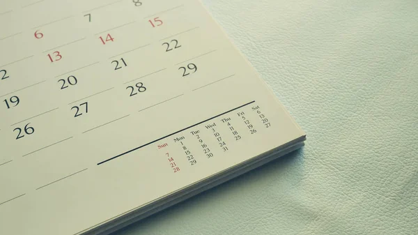 calendar page  in pastel tone.