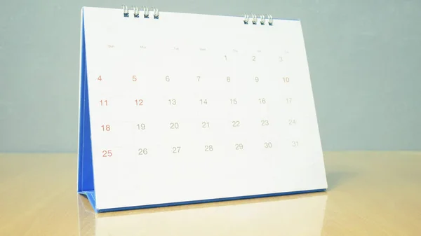 Calendar page on pastel tone.