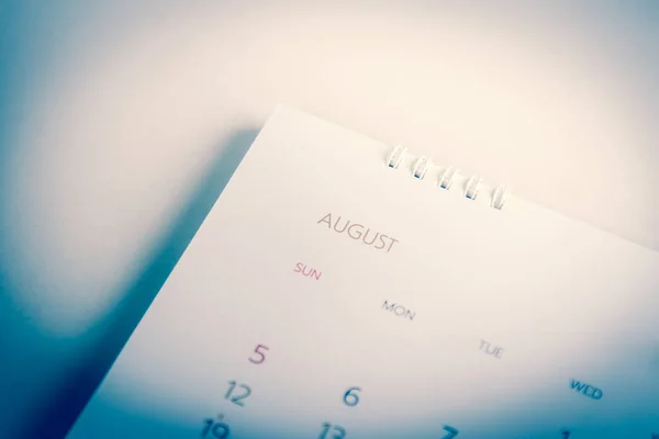 Suddig Blå Kalender Planering Koncept — Stockfoto