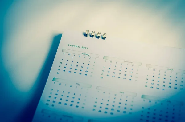 Unscharfer Kalender Der Planung Für 2021 — Stockfoto