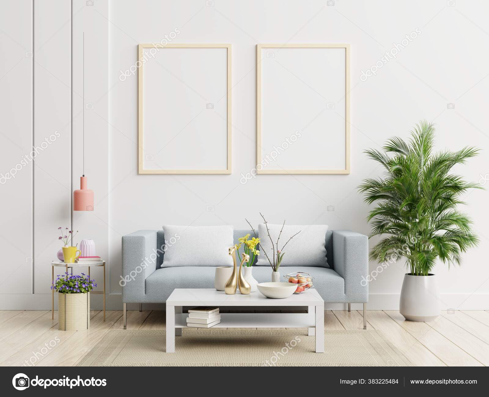 Download Poster Mockup Vertical Frame Standing Floor Living Room Interior Sofa Royalty Free Photo Stock Image By C Vanitjan 383225484