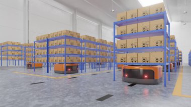 Taşımacılıkta AGV ve robotik kollu fabrika otomasyonu, taşımacılığın 3D güvenli hale getirilmesiyle daha da artması için