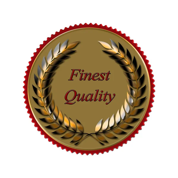 Gold Laurel Wreath Award Quality — Stock Photo, Image