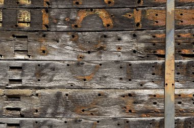 Arkaplan ya da ahşap doku olarak kullanılacak eski bir ahşap kaplama