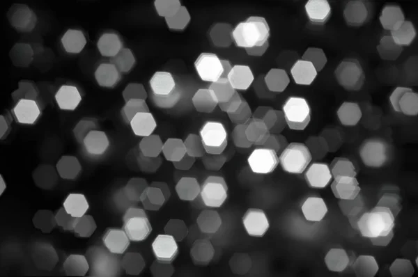 Diseño Bokeh Pentagonal Flotante Tonos Blanco Negro Para Usar Como — Foto de Stock