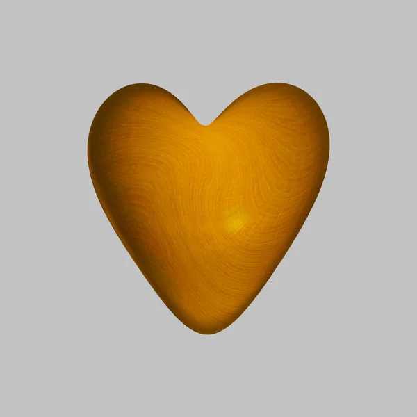 Corazón Abstracto Madera Que Representa Los Sentimientos Madera Amor Títere — Foto de Stock