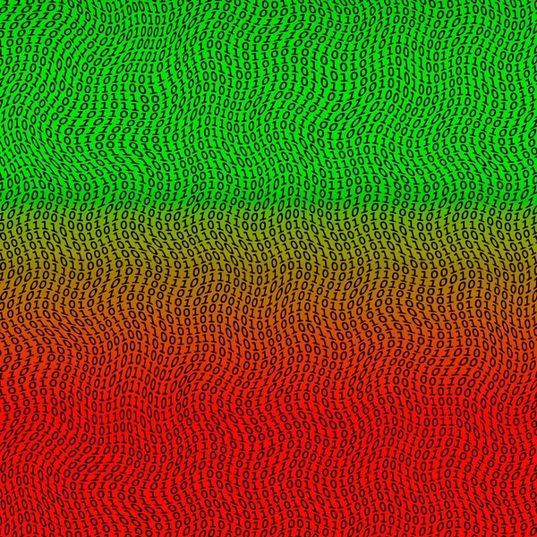 Código Binario Ondulado Semáforo Rojo Naranja Verde —  Fotos de Stock