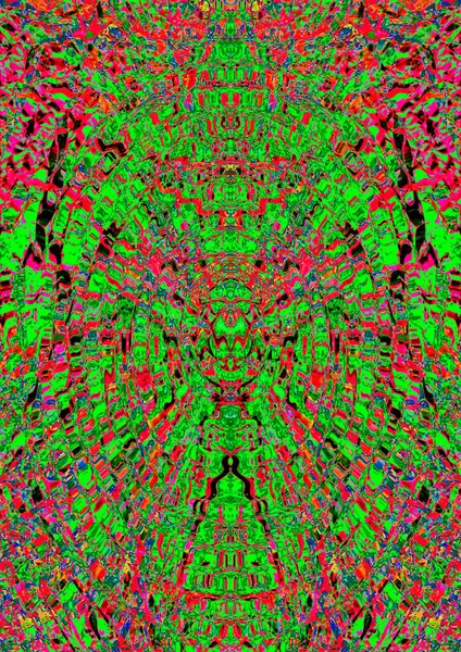 Ein Kaleidoskopischer Wandteppich Aus Rotem Und Grünem Glas Zur Verwendung — Stockfoto