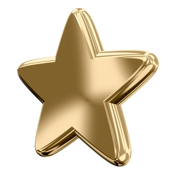 Beautiful Illustration Single Gold Star — Stock Photo, Image